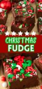 Easy Christmas Fudge recipe Pinterest image