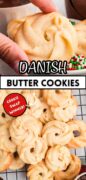 Homemade Danish Butter Cookies recipe Pinterest image