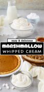 Marshmallow Whipped Cream recipe Pinterest image