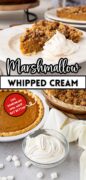 Marshmallow Whipped Cream recipe Pinterest image