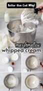 Marshmallow Whipped Cream recipe Pinterest image