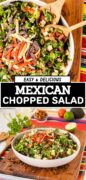 Mexican Chopped Salad recipe Pinterest image