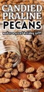 Praline Pecans recipe Pinterest image