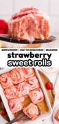 Strawberry Cinnamon Rolls recipe Pinterest image