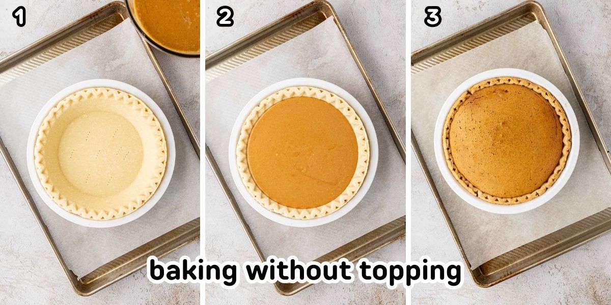 The sweet potato pie baked without the topping.