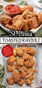 St. Louis Italian Style Toasted Ravioli recipe Pinterest image