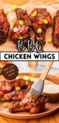Air Fryer BBQ Chicken Wings recipe Pinterest image