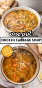 Chicken Cabbage Soup Recipe Pinterest image