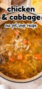 Chicken Cabbage Soup Recipe Pinterest image