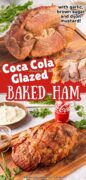 Coca Cola Glazed Ham Recipe Pinterest image