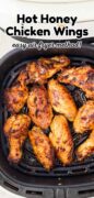 Air Fryer Hot Honey Chicken Wings recipe Pinterest image