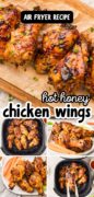 Air Fryer Hot Honey Chicken Wings recipe Pinterest image