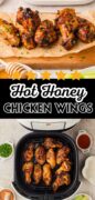 Air Fryer Hot Honey Chicken Wings recipe Pinterest image