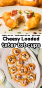 Loaded Tater Tot Cups recipe Pinterest image