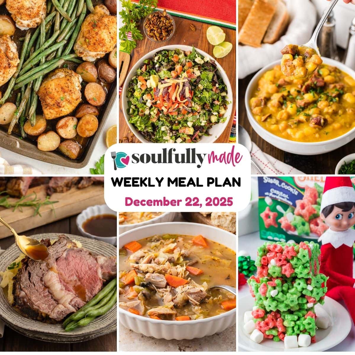 Soulfully Made weekly meal plan for December 22, 2025 image.
