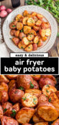 Crispy Air Fryer Roasted Potatoes recipe Pinterest image
