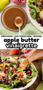 Apple Butter Vinaigrette salad dressing recipe Pinterest image