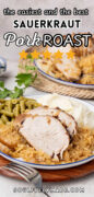 Pork Roast and Sauerkraut recipe Pinterest image