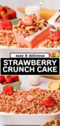 Strawberry Crunch Cake recipe Pinterest image