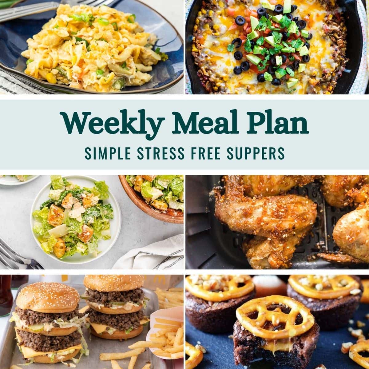 Weekly Meal Plan Menu for the Week of February 2, 2025 image graphic.