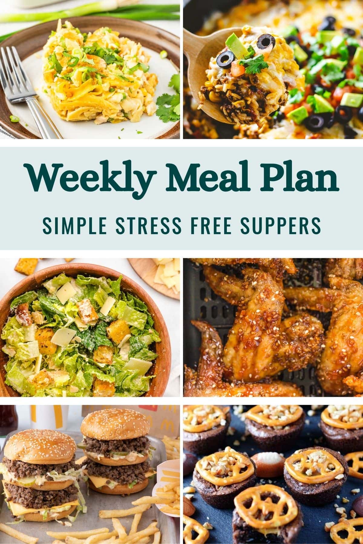 Weekly Meal Plan Menu for the Week of February 2, 2025 image graphic.