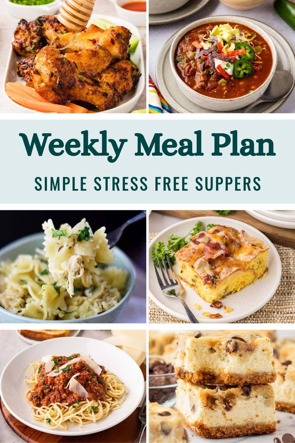 Weekly Meal Plan Menu for the Week of January 19, 2025 image graphic.