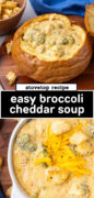 Broccoli Cheddar Soup Recipe Pinterest image