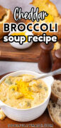 Broccoli Cheddar Soup Recipe Pinterest image