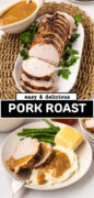 How to Roast Pork in the Oven recipe for Pork Roast Pinterest image