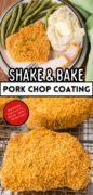 Homemade SHake and Bake Pork Chop Coating recipe Pinterest image