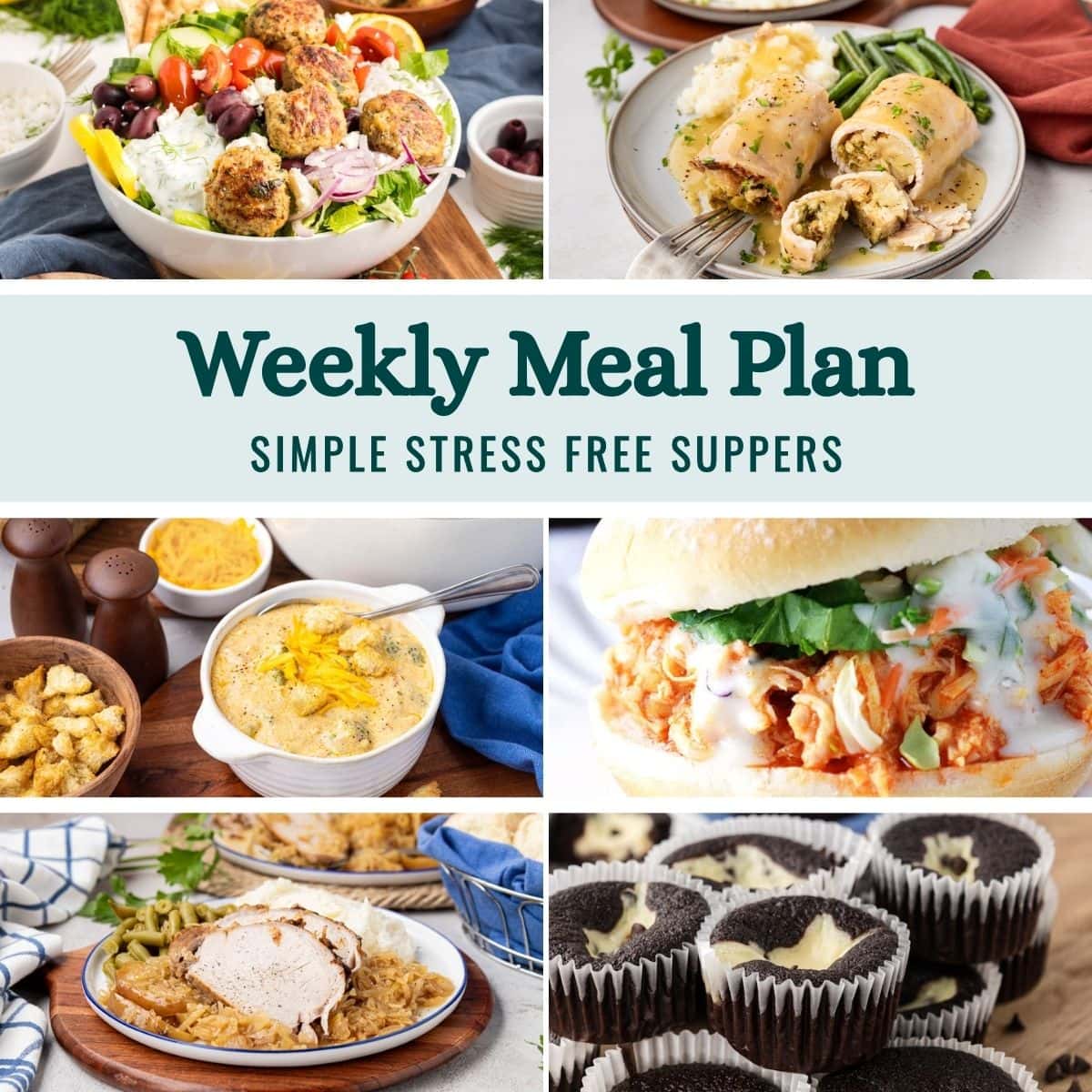 Weekly Meal Plan Menu for the Week of February 9, 2025 image graphic.