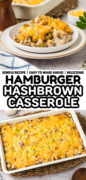 Hamburger Hash Brown Casserole Recipe Pinterest image
