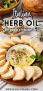 Carrabba's Italian Grill copycat Italian Herb Bread Dipping Oil recipe image for Pinterest
