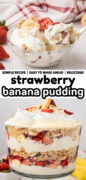 Strawberry Banana Pudding recipe Pinterest image
