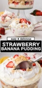Strawberry Banana Pudding recipe Pinterest image