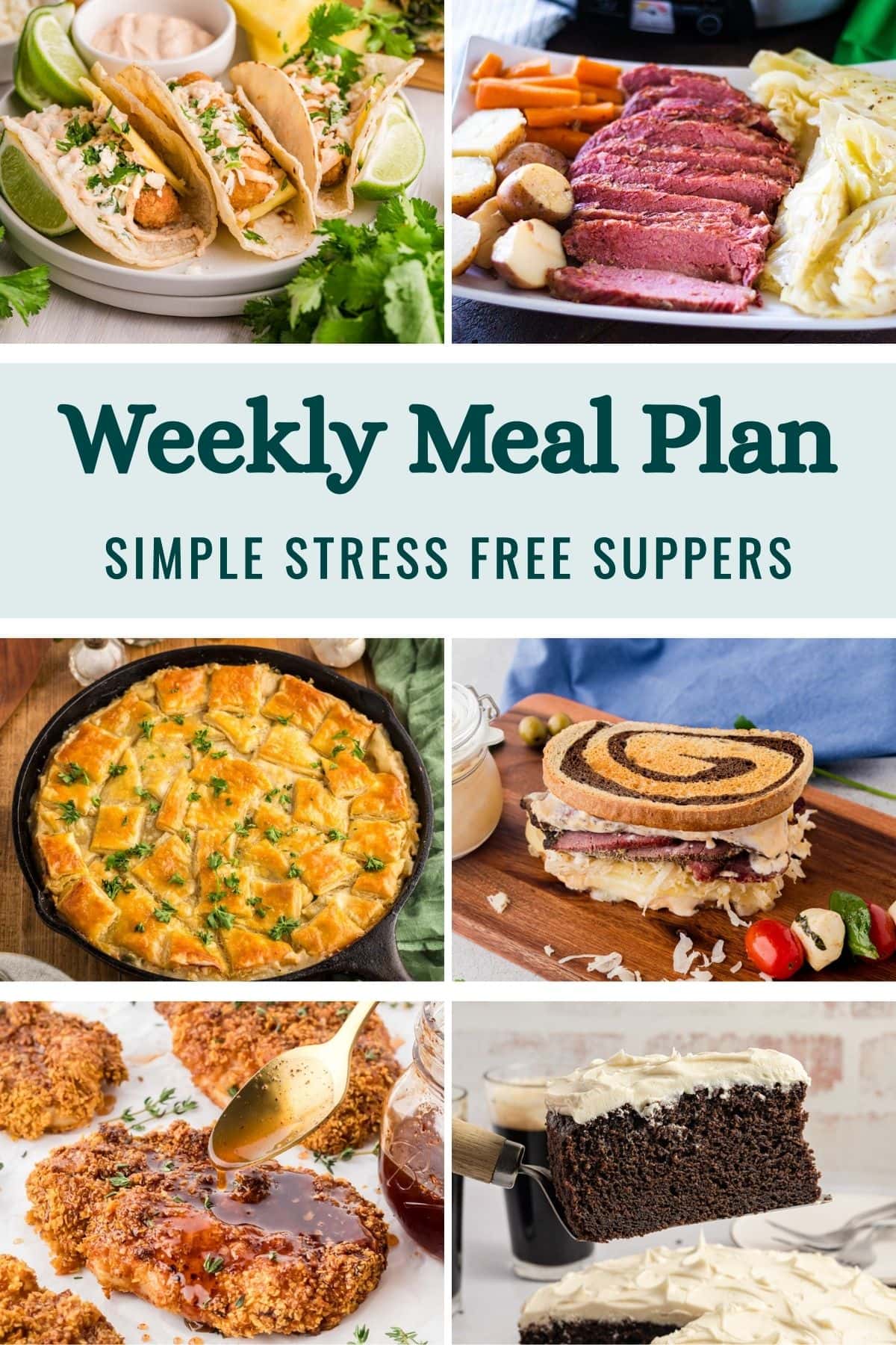 Weekly Meal Plan Menu for the Week of March 16, 2026 image graphic.