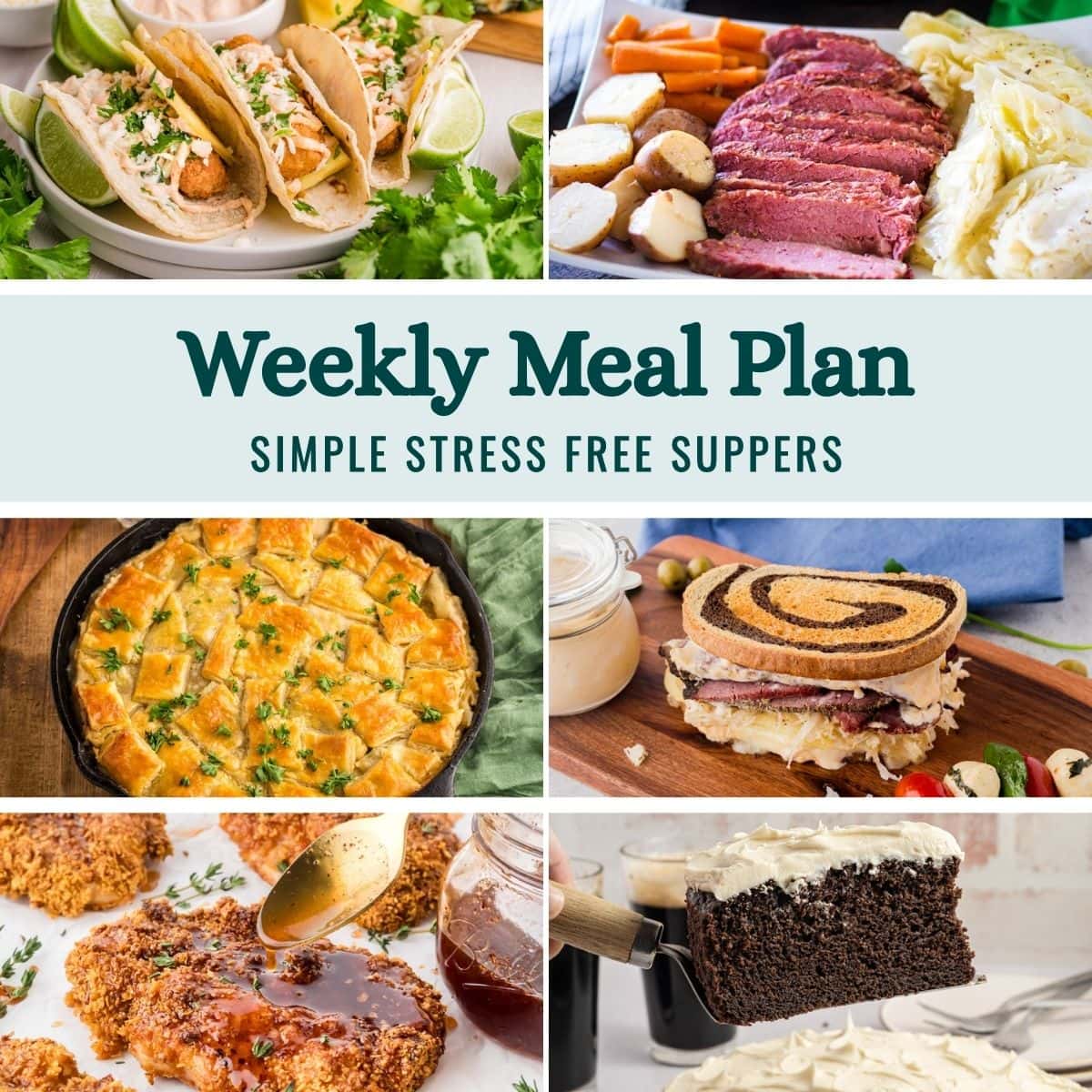 Weekly Meal Plan Menu for the Week of March 16, 2026 image graphic.