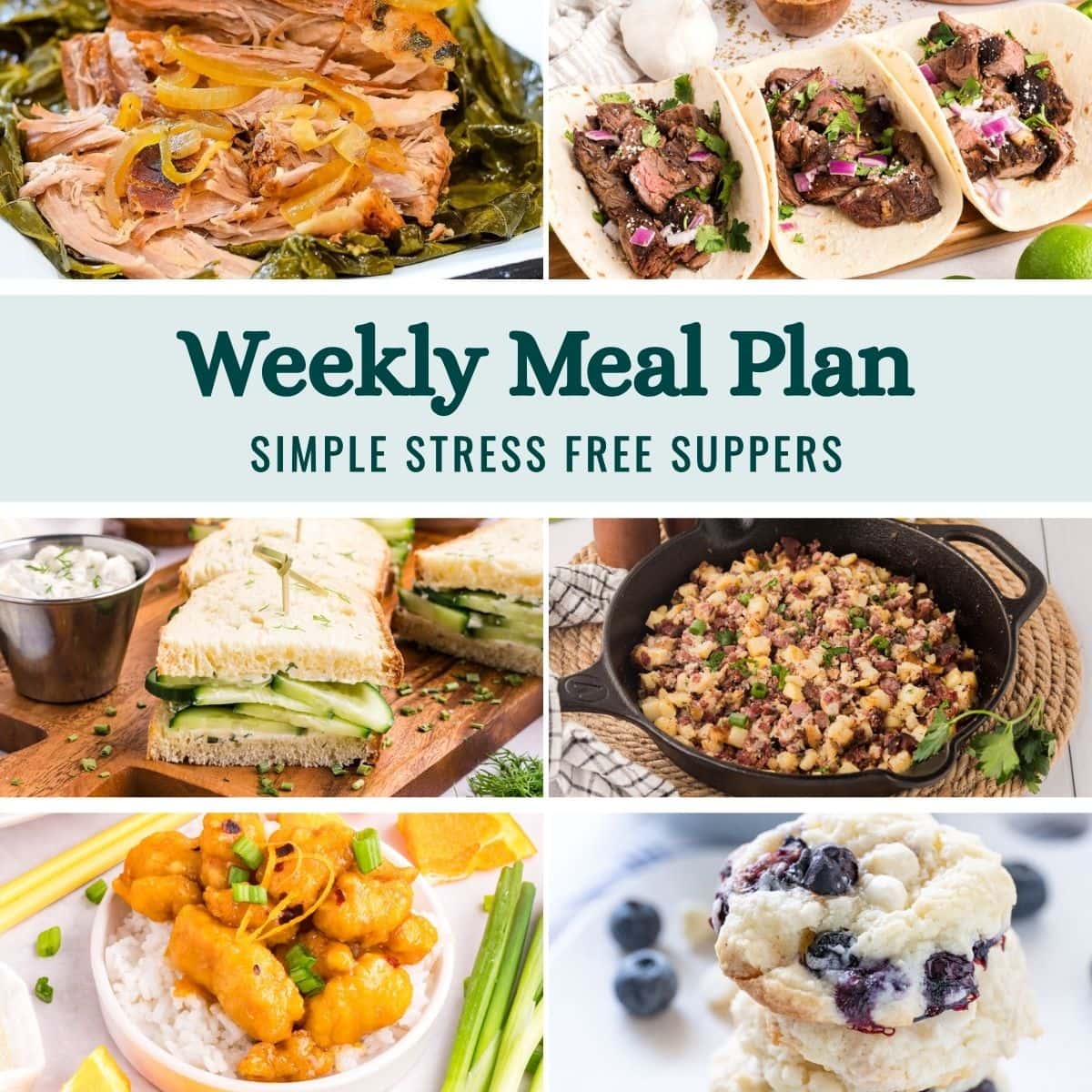 Weekly Meal Plan Menu for the Week of March 23, 2026 image graphic.