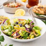 Copycat Carrabba's House Salad in a white bowl.