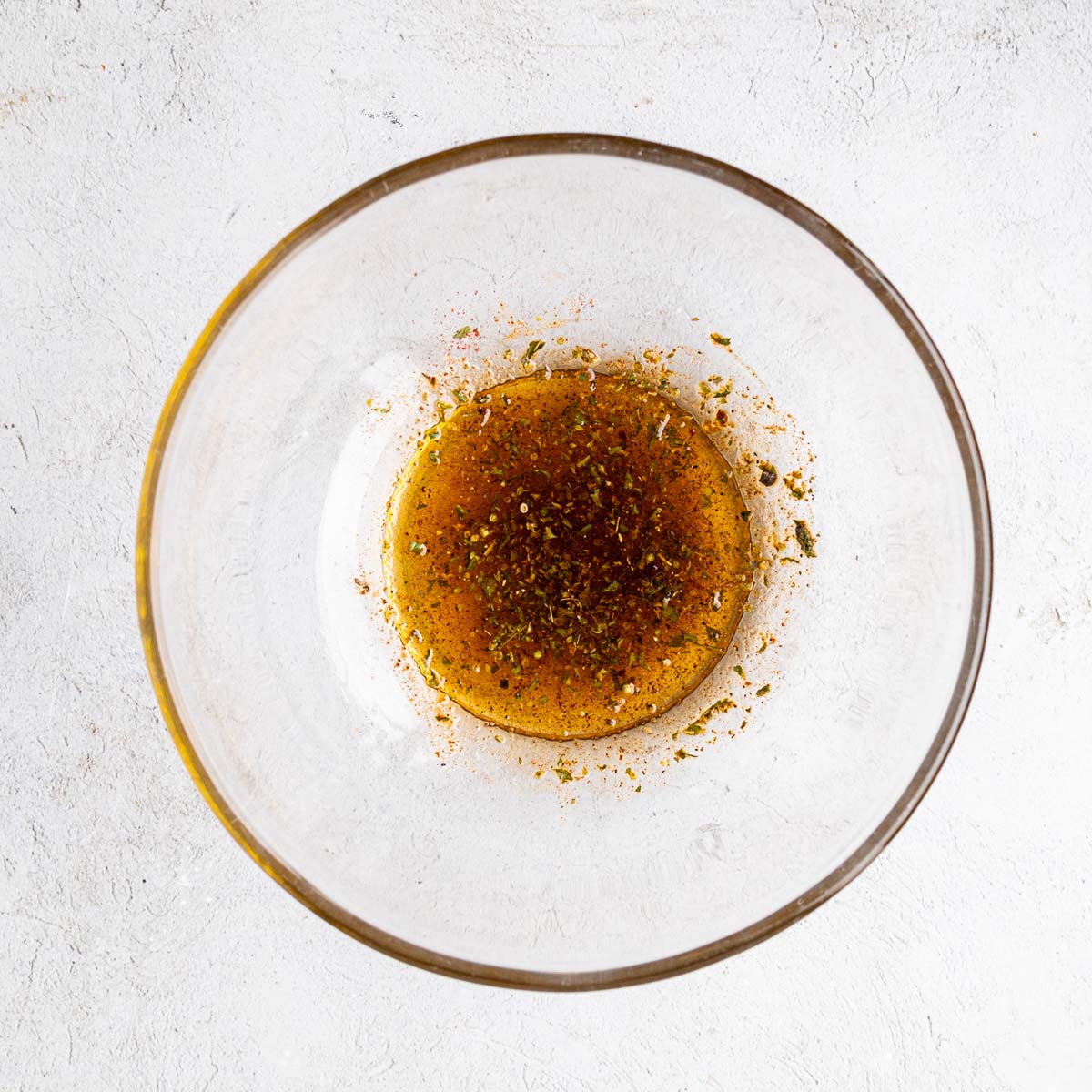 Oil blended with spices to combine.
