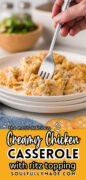 Ritz Cracker Chicken Casserole pinterest image