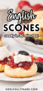 Classic English Scones recipe pinterest image