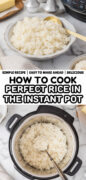 Instant Pot White Rice recipe and cooking method Pinterest image
