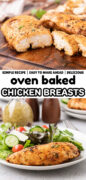 Oven Baked Chicken Breasts recipe Pinterest image