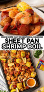 Sheet Pan Shrimp Boil recipe Pinterest image
