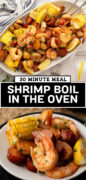 Sheet Pan Shrimp Boil recipe Pinterest image