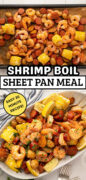 Sheet Pan Shrimp Boil recipe Pinterest image