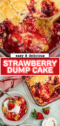 Strawberry Dump Cake recipe Pinterest image