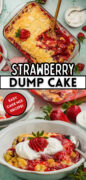 Strawberry Dump Cake recipe Pinterest image