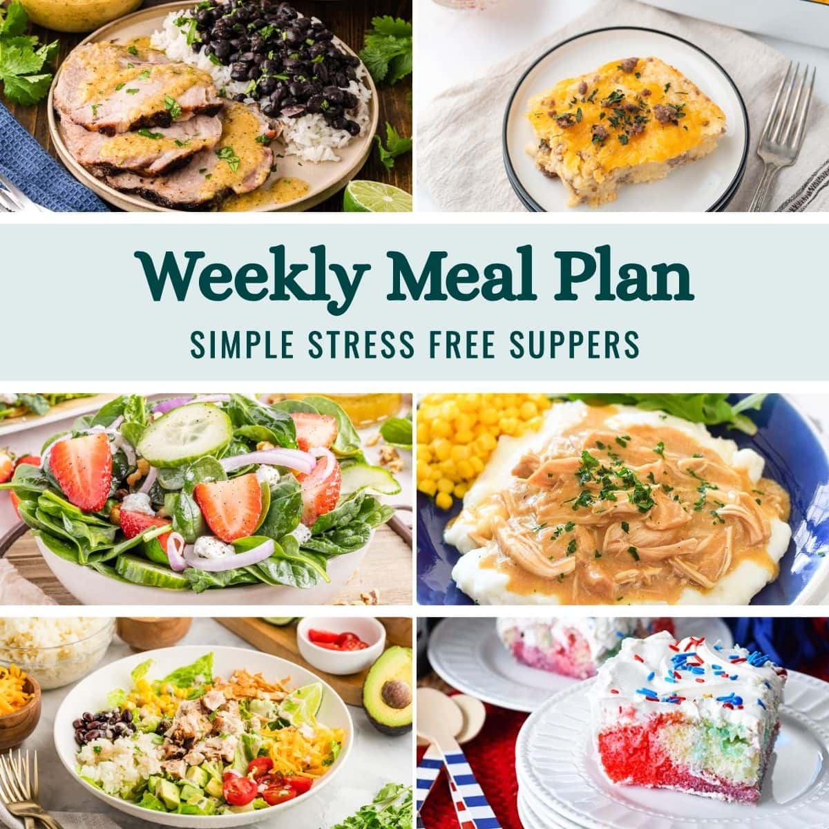 Weekly Meal Plan Menu for the Week of June 1, 2026 image graphic.